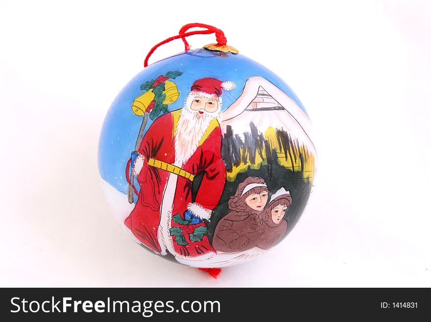 Handmade christmas tree ornament glass ball. Handmade christmas tree ornament glass ball