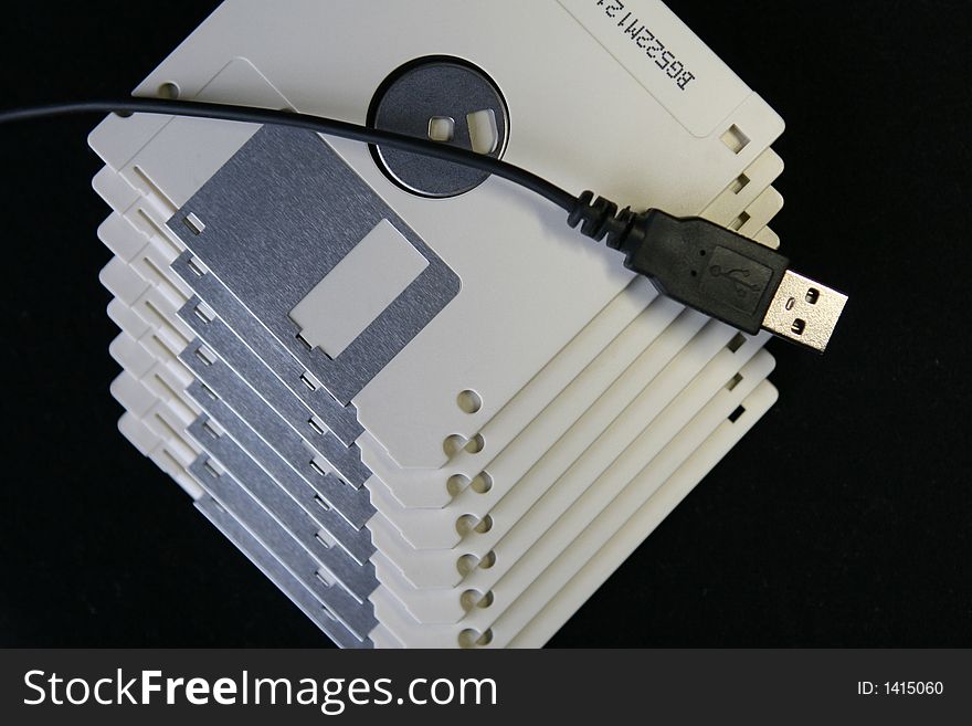 Diskette and USB cable