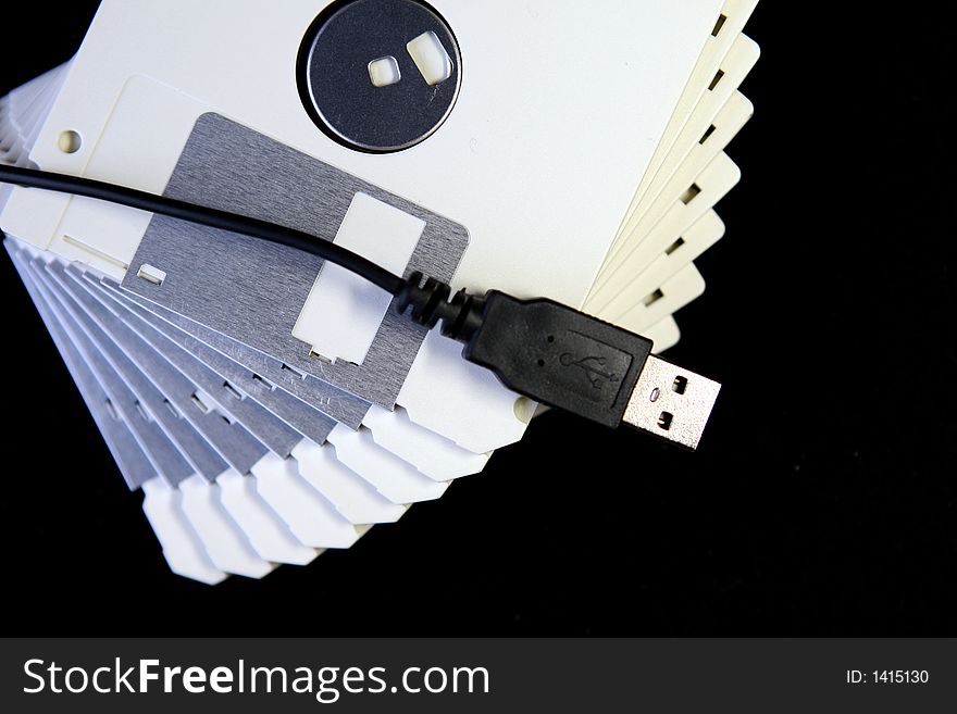 Diskettes and USB cable