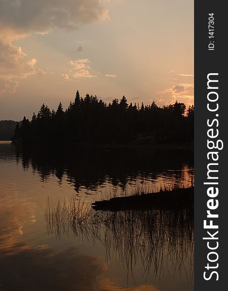 Sunset at Chippewa Harbor - Isle Royale Nationa park