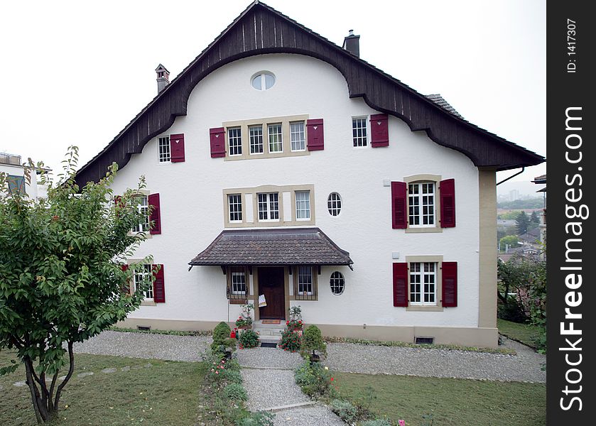 View of an Old Swiss House. View of an Old Swiss House