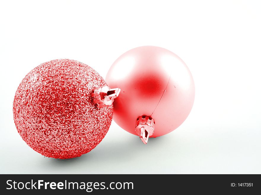 Christmas bauble against a white background