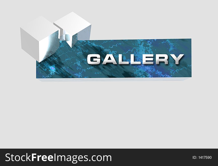 3d graphic logo banner render