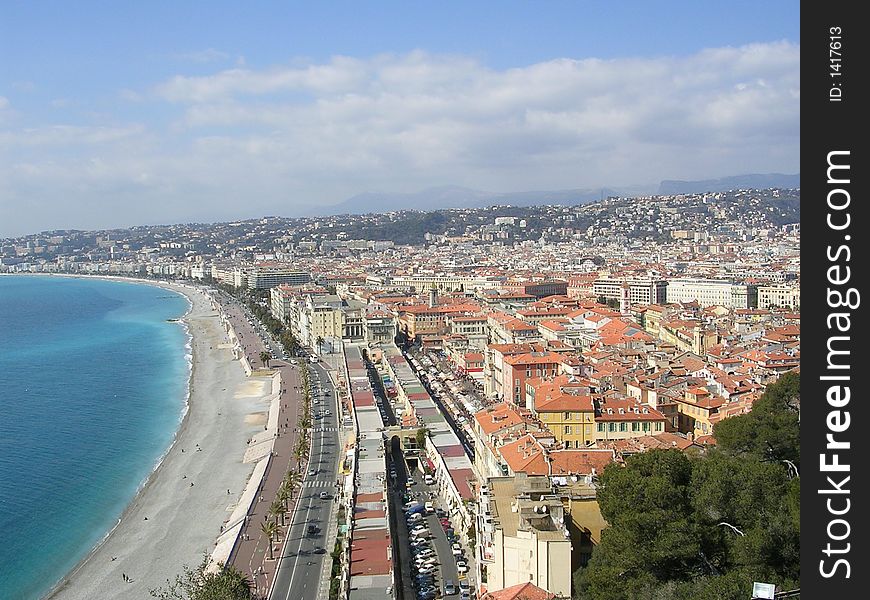 A view of Nice, taken from the hill