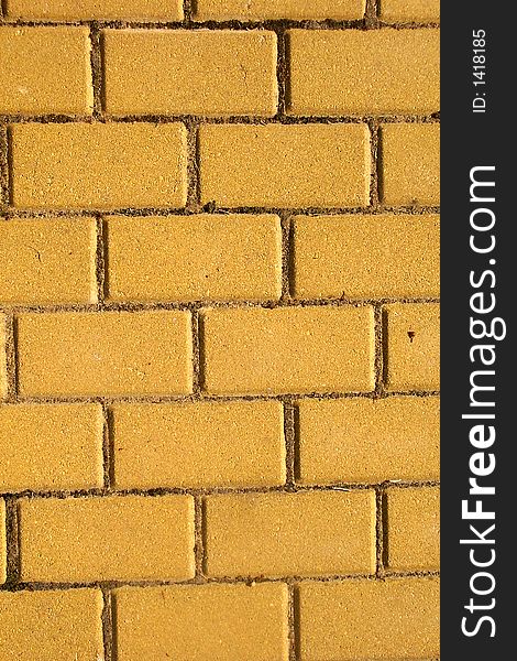 Yellow brick wall