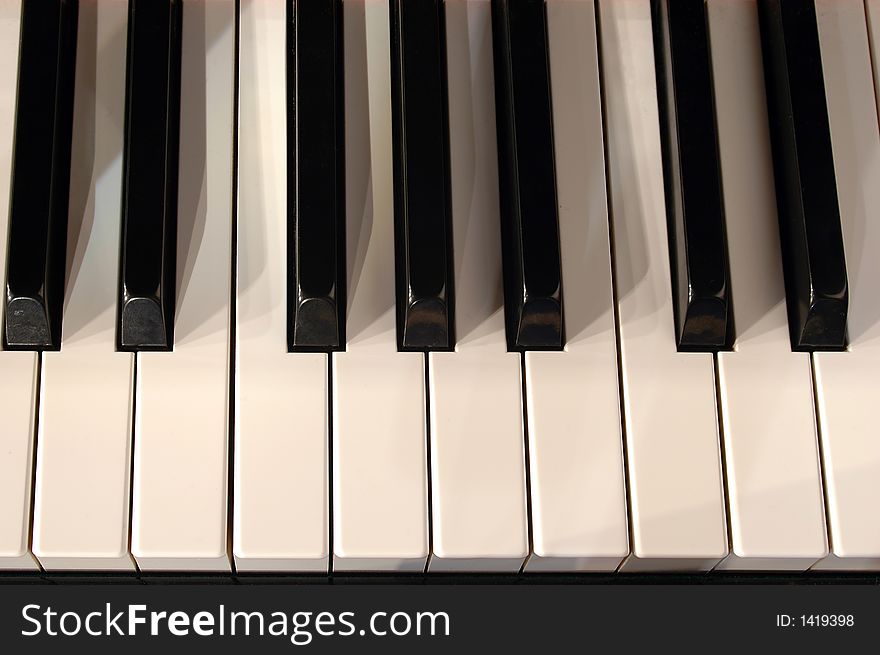 Piano Keyboard (Close-Up view with mild perspective)