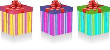 Gift Box Set Royalty Free Stock Images