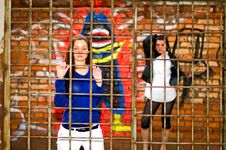 Behind The Bars Royalty Free Stock Photo Behind The Bars Royalty Free Stock Photo
