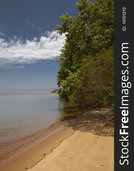 Shore of the James river at Jamestown, Virginia, near williamsburg. Shore of the James river at Jamestown, Virginia, near williamsburg.