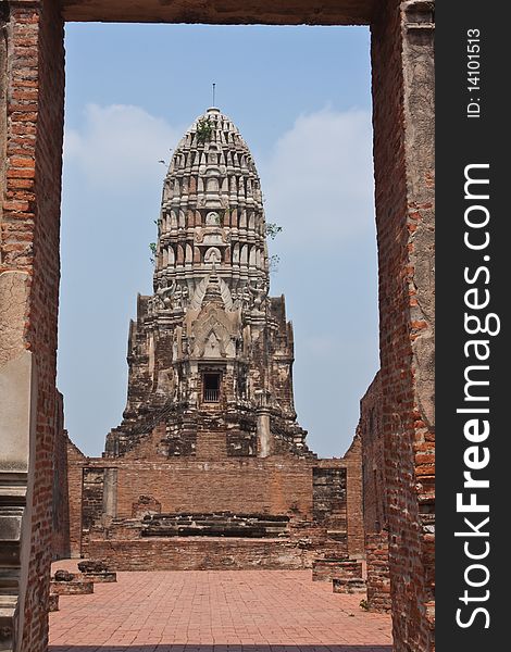 Ruin of Wat Ratburana, Ayutthaya, Thailand