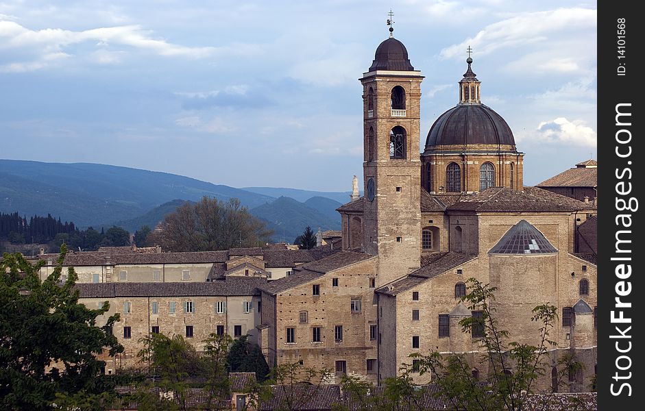 Renaissance church in urbino in the center of italy. Renaissance church in urbino in the center of italy