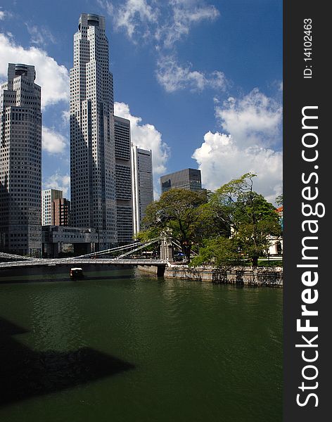 Cavanagh Bridge In Singapore