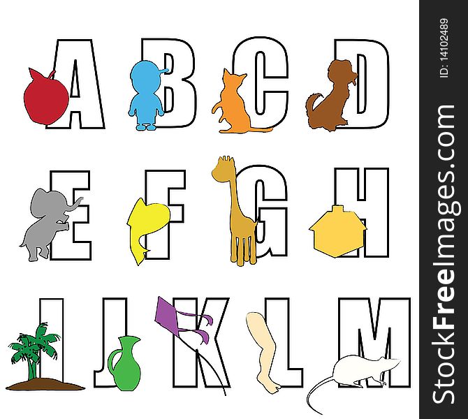 Alphabet From A To M