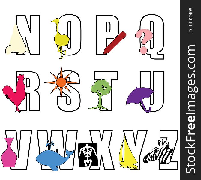 Alphabet From N To Z
