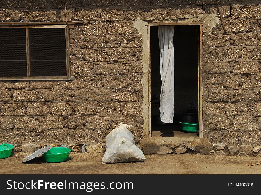 African house made of mud