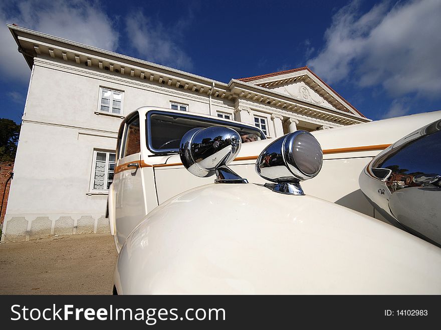 Old car relating to the palace. Old car relating to the palace