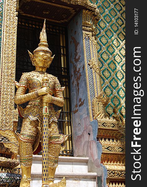 Giant in Wat Phra Kaeo in Bangkok, Thailand