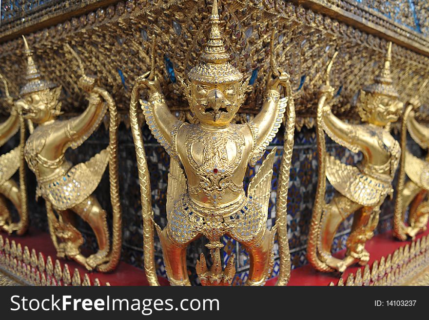 Statue of Garuda in Wat Phra Kaew in Bangkok Thailand