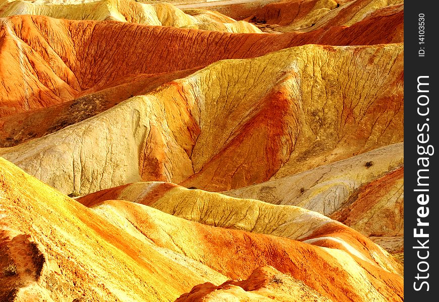 Canyon red soil of Gansu in China. Canyon red soil of Gansu in China