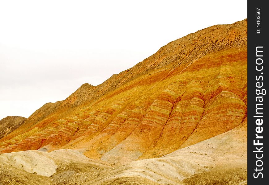 Canyon red soil of Gansu in China. Canyon red soil of Gansu in China