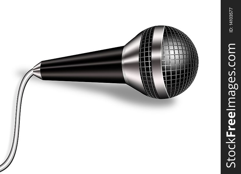 Microphone. Monochrome.