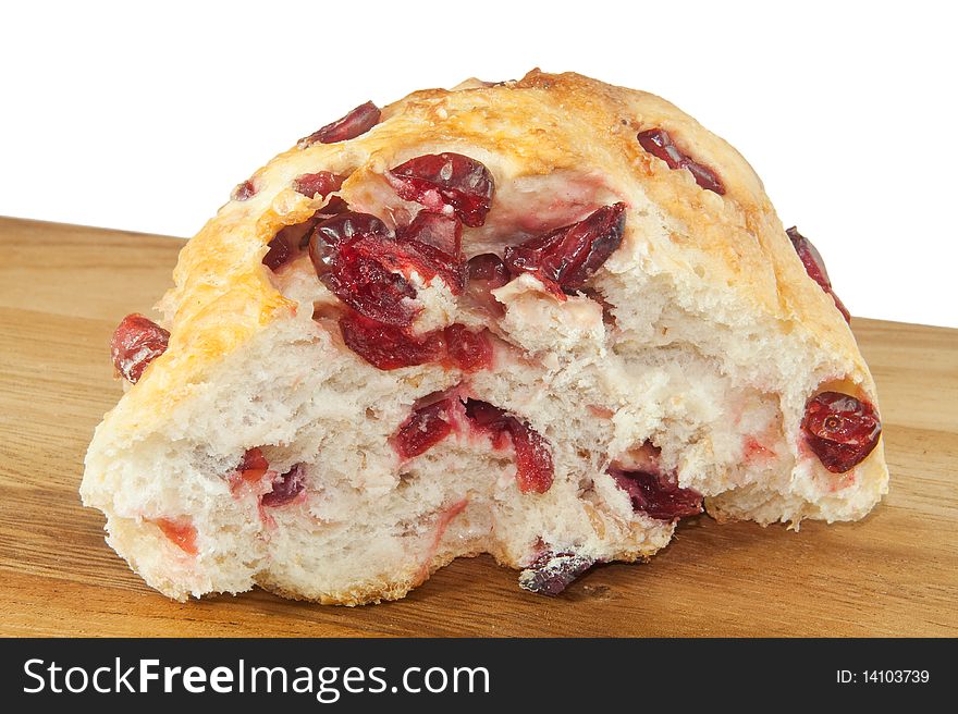 Close up shot of a Cranberry bread