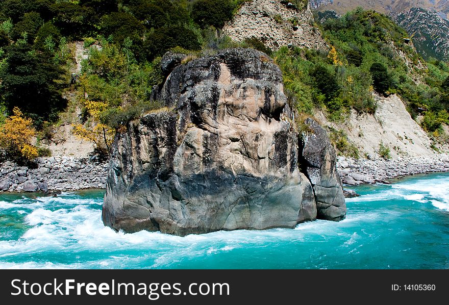 Scenery of mountains and lakes in Tibet. Scenery of mountains and lakes in Tibet