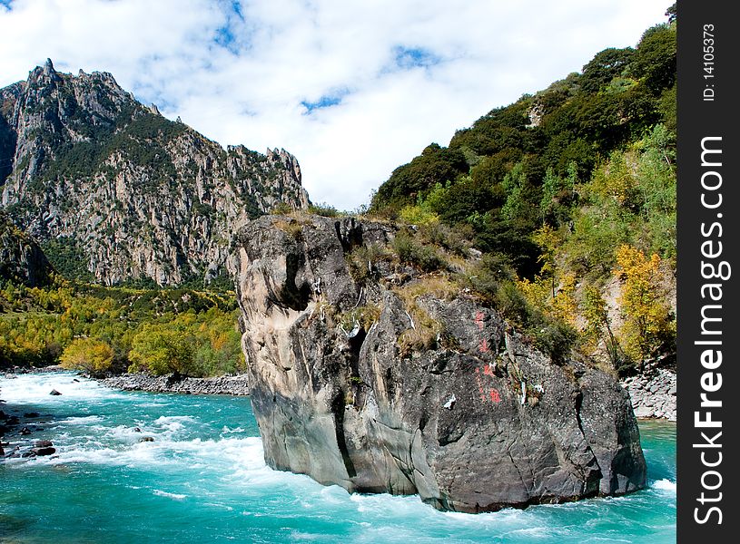 Scenery of mountains and lakes in Tibet. Scenery of mountains and lakes in Tibet