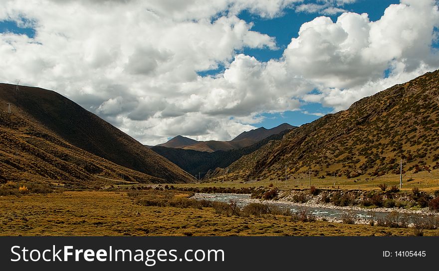 Scenery of mountains and lakes in Tibet. Scenery of mountains and lakes in Tibet