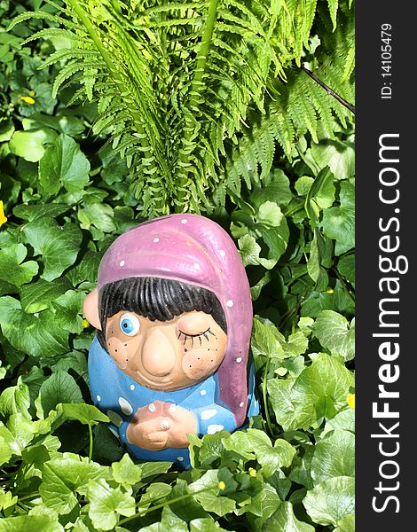 Funny gnome in the garden. Funny gnome in the garden