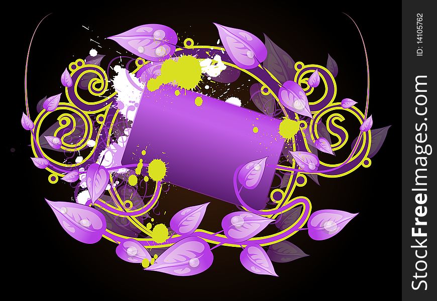 Banner for your advert text with abstract floral motives. Banner for your advert text with abstract floral motives