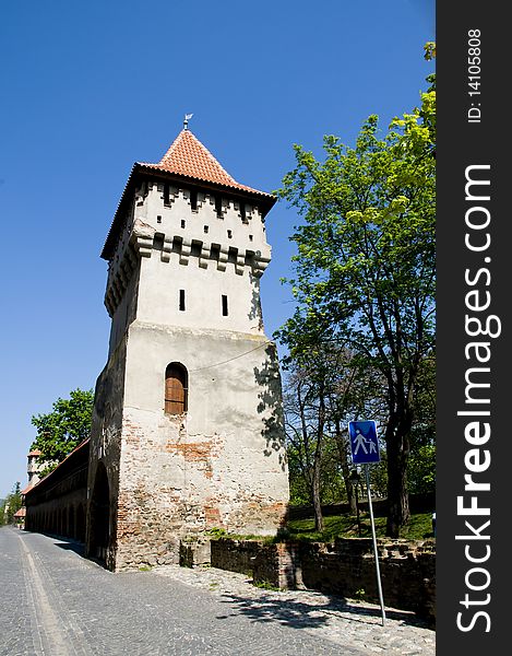 Landmark building from the 14th century in sibiu, europe. Landmark building from the 14th century in sibiu, europe