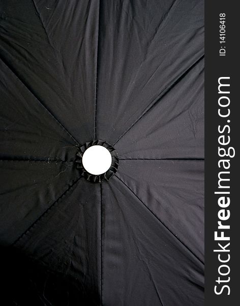 A black open umbrella for raining days
