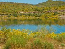 Lake Pleasant Reflection Royalty Free Stock Photos Lake Pleasant Reflection Royalty Free Stock Photos