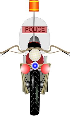 Police Motorcycle Royalty Free Stock Images