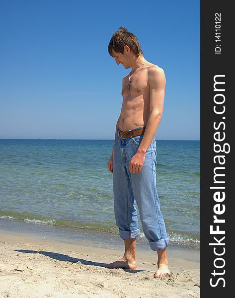 Man standing on the beach