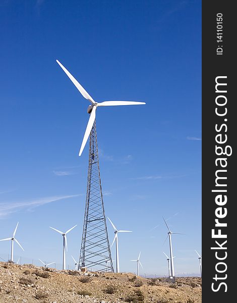 Wind turbines for clean alternative energy. Wind turbines for clean alternative energy