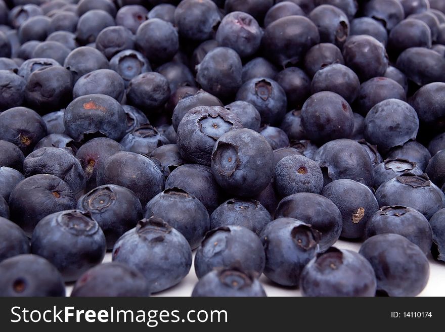 Bunch of fresh blueberries background