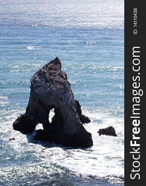 Scenic view of a rocky California coastline. Scenic view of a rocky California coastline