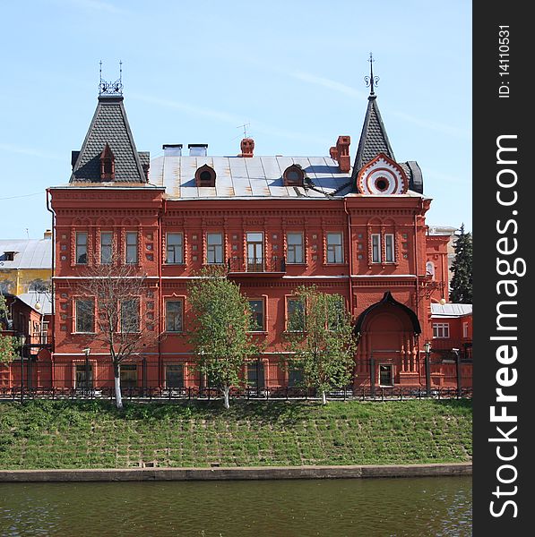 Building of 19 centuries from a red brick. Building of 19 centuries from a red brick