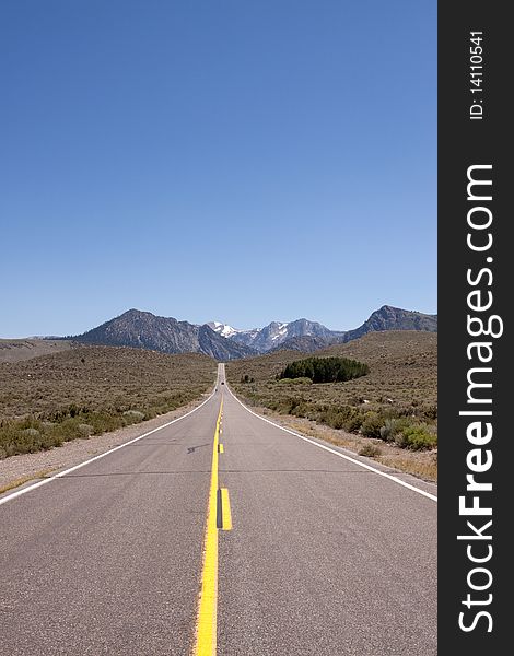 Desert road in the southwestern United States