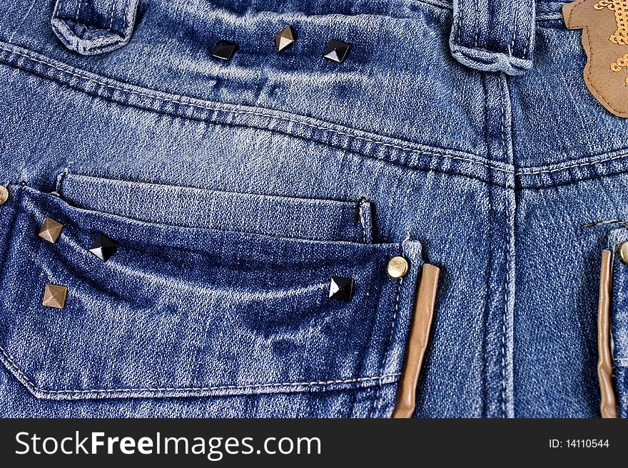 Blue jeans texture ideal for background.
