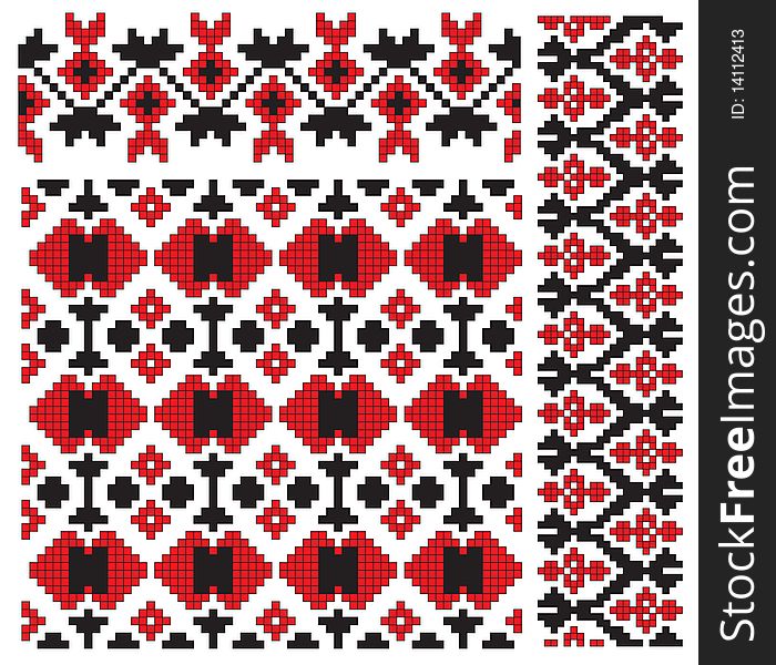 there is a scheme of ukrainian pattern for embroidery. there is a scheme of ukrainian pattern for embroidery