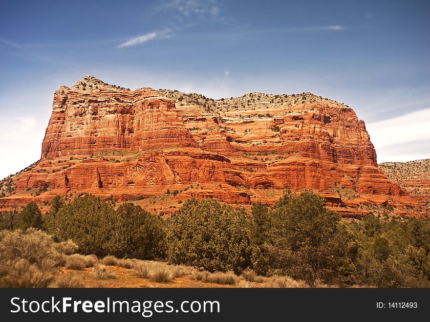 A view of Courthouse Butte in Sedona
