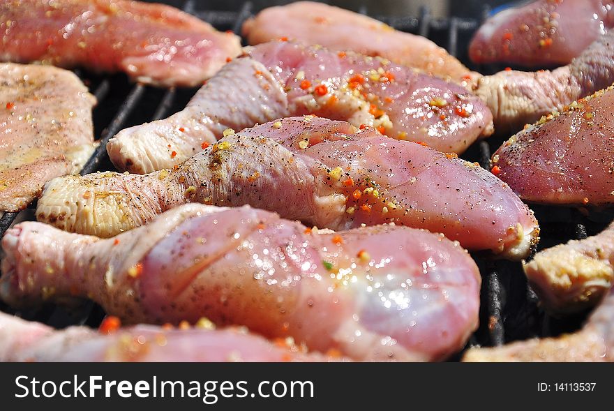 Grilled Chicken Legs with barbecue