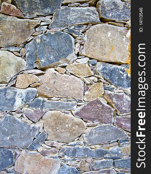 Colorful stone wal in colonial Mexico. Colorful stone wal in colonial Mexico