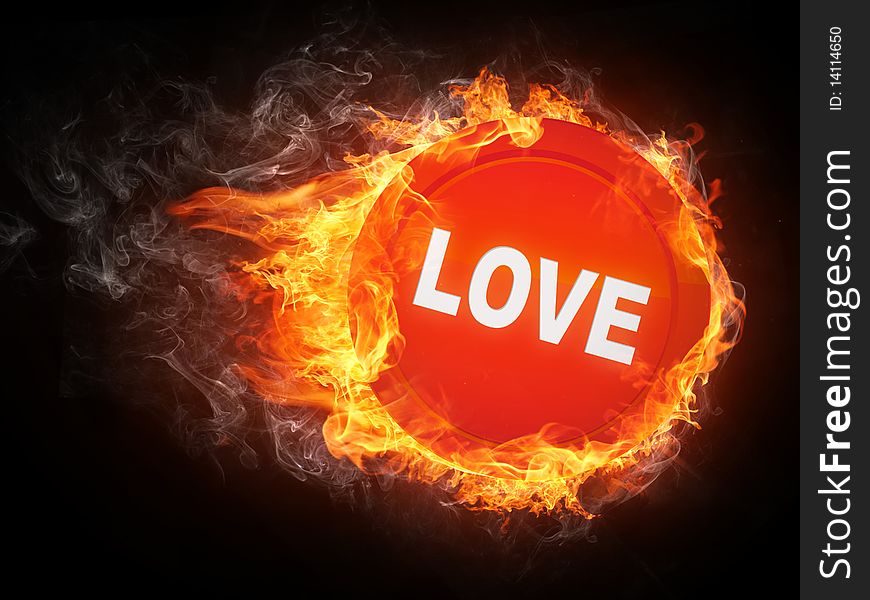 Love in Fire. Computer Graphics.