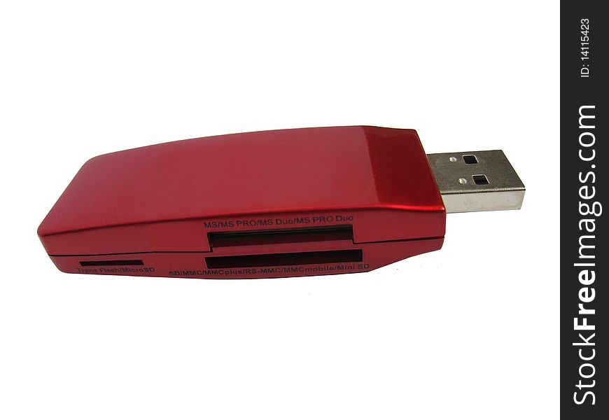 Memory Cards Reader In Red Color