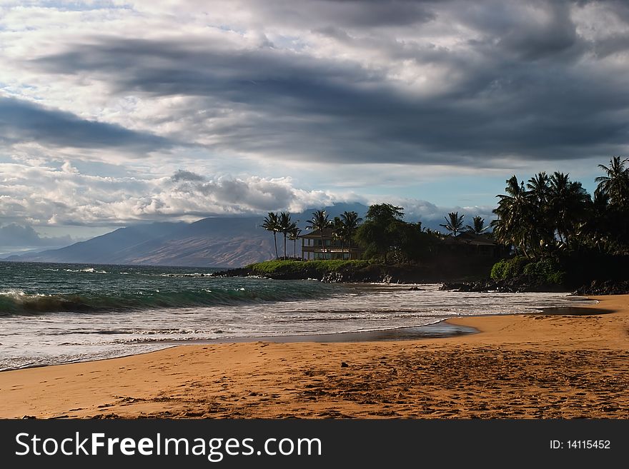 Cloudy and windy day in Maui, Hawaii. Cloudy and windy day in Maui, Hawaii