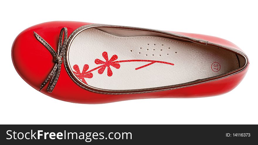 Red fashion glamour shoe (isolated)